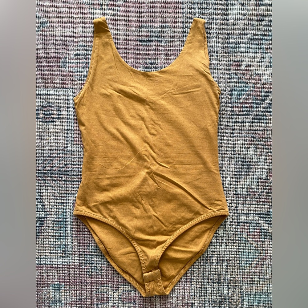 PACT Mustard Bodysuit